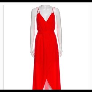 Alice + Olivia red tea length dress